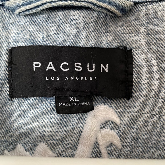 MENS PACSUN XL LOS ANGELES DENIM JACKET - Picture 2 of 3